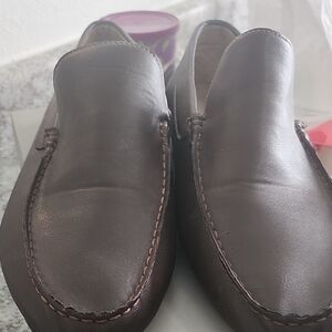 Steve Madden Dark Brown Leather Slip-On Loafers